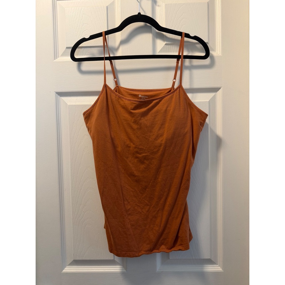 No Boundaries Womens XXL Burnt Orange Rust Cami Built in Shelf‎ Bra w/ Pads
